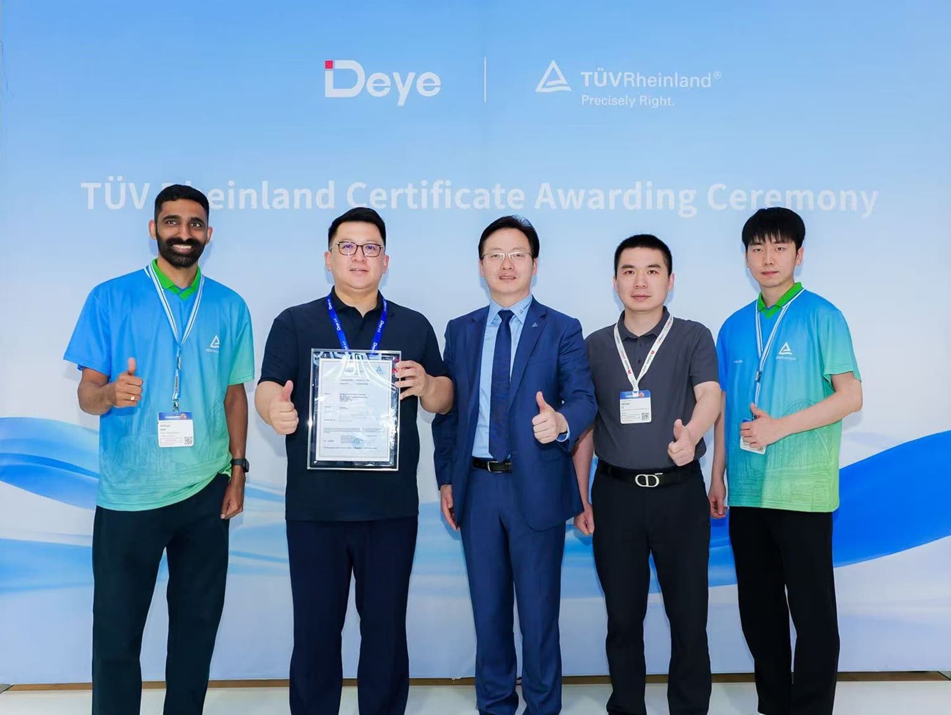 Deye Secures Multiple TÜV Rheinland Certifications at The smarter E Europe